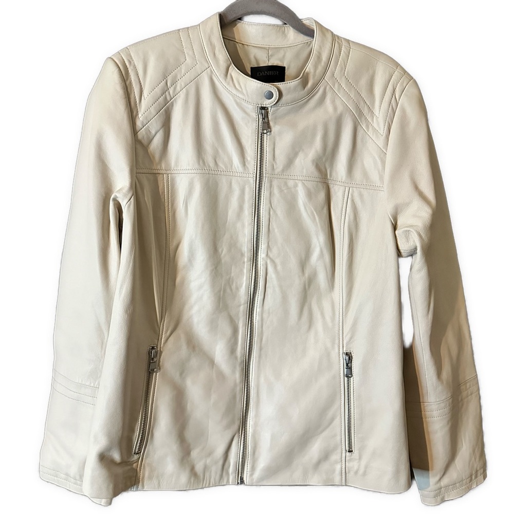 Danier Off-White Leather Jacket
